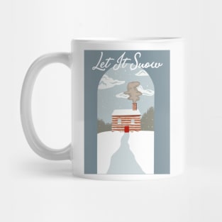 Let It Snow Cabin Mug